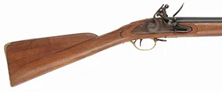 Officer's Fusil,
20 gauge smoothbore, 38-1/2" barrel,
straight grain walnut, brass furniture, used